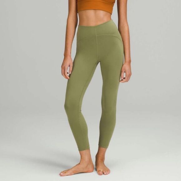 Lululemon Instill High‎ Rise Tight 25” in Bronze Green Sz 8 - Picture 1 of 7